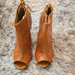 Brown Heeled Bootie